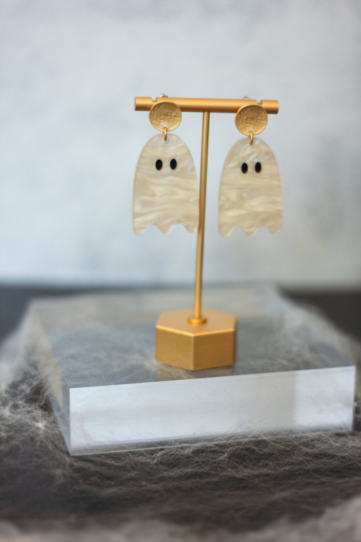 Champagne Pearl Ghost Earrings