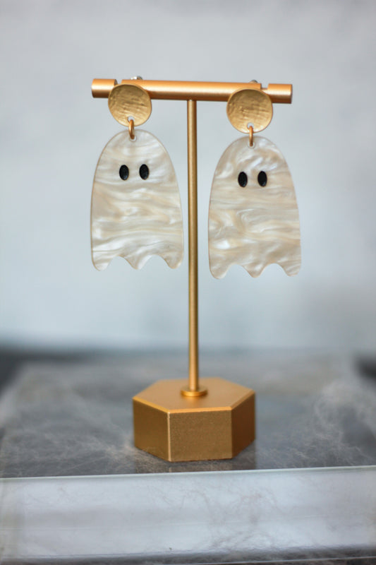 Champagne Pearl Ghost Earrings