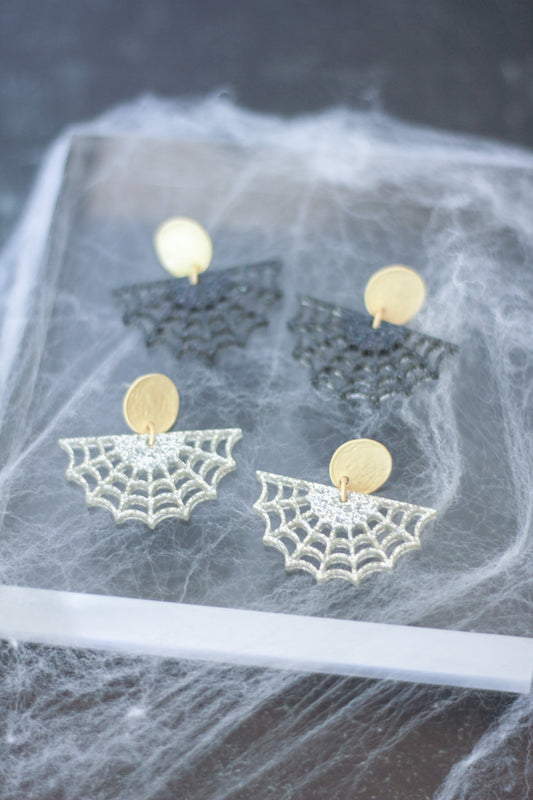 Spiderweb Fan Earrings