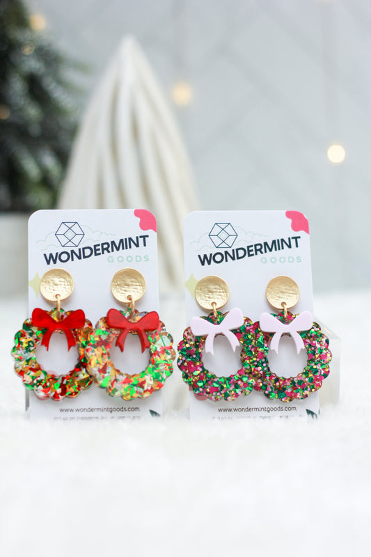 Confetti Wreath Acrylic Earrings