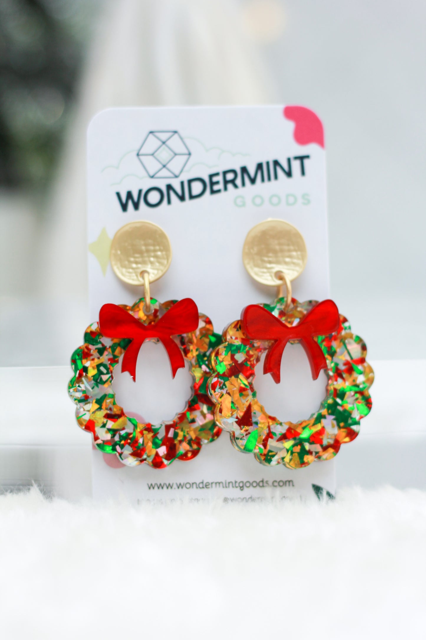 Confetti Wreath Acrylic Earrings