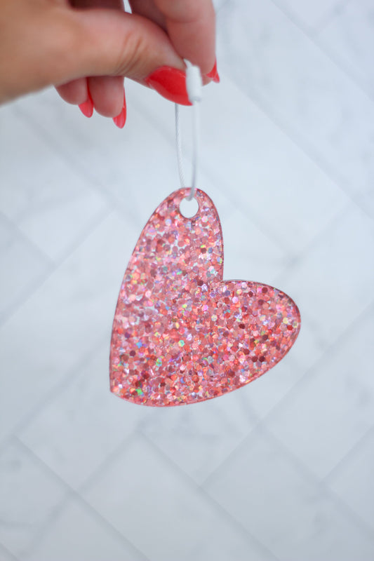 Confetti Heart Keychain