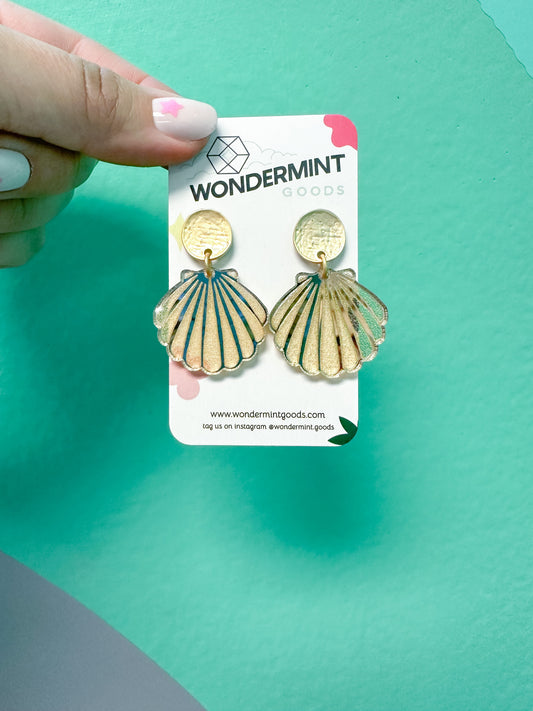 Gold Shell Earrings