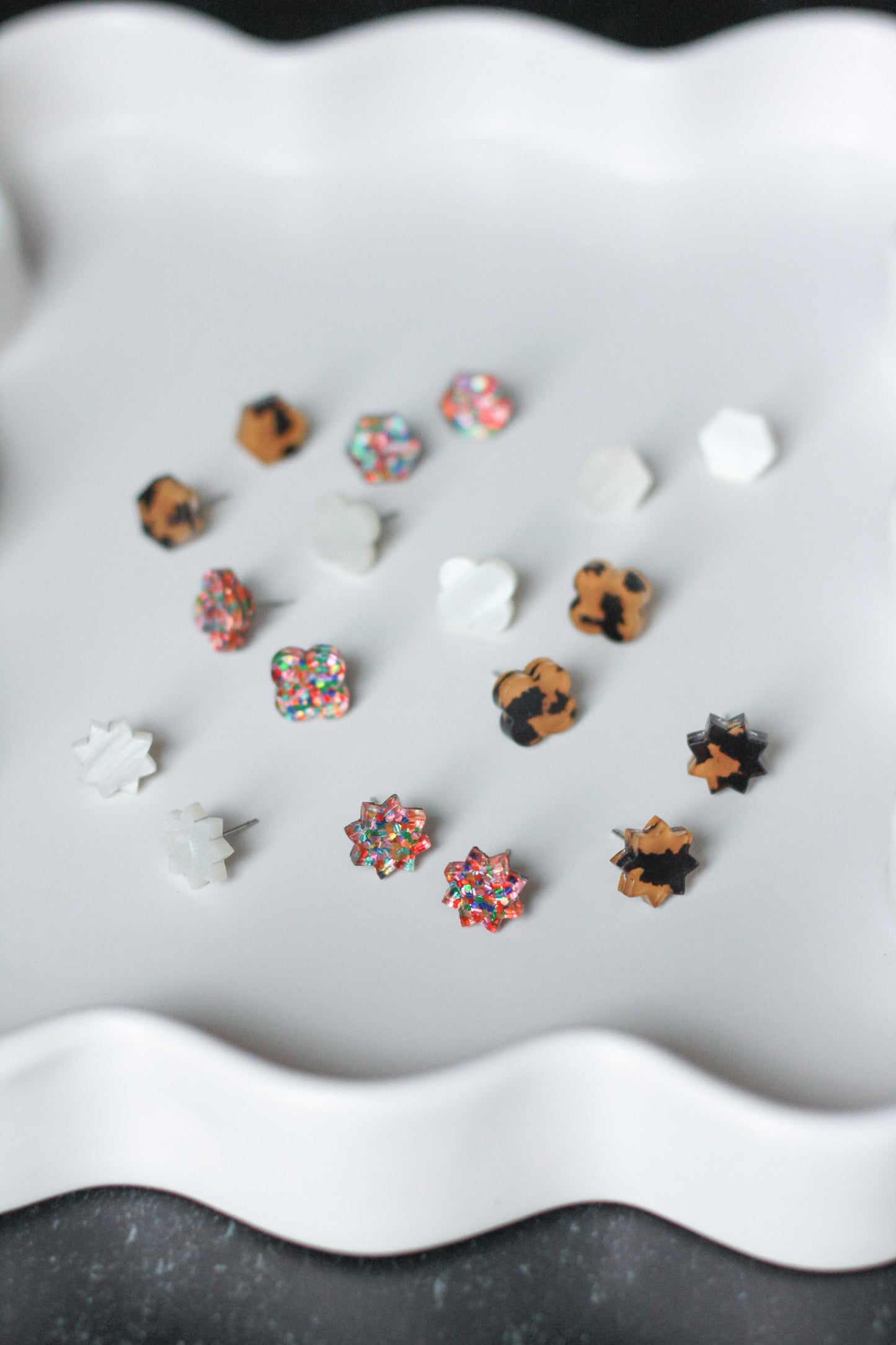 Octagram Star Acrylic Studs