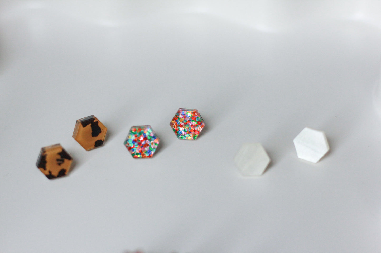 Hexagon Acrylic Studs