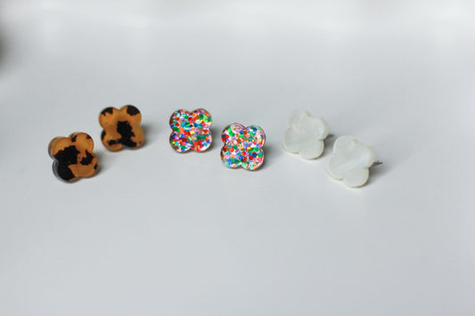 Clover Acrylic Studs