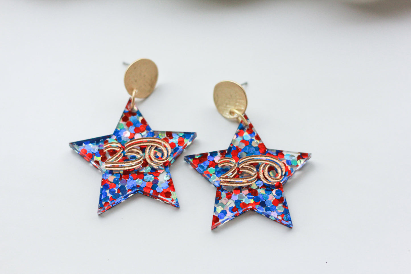 America250 Patriotic Confetti Star Earrings