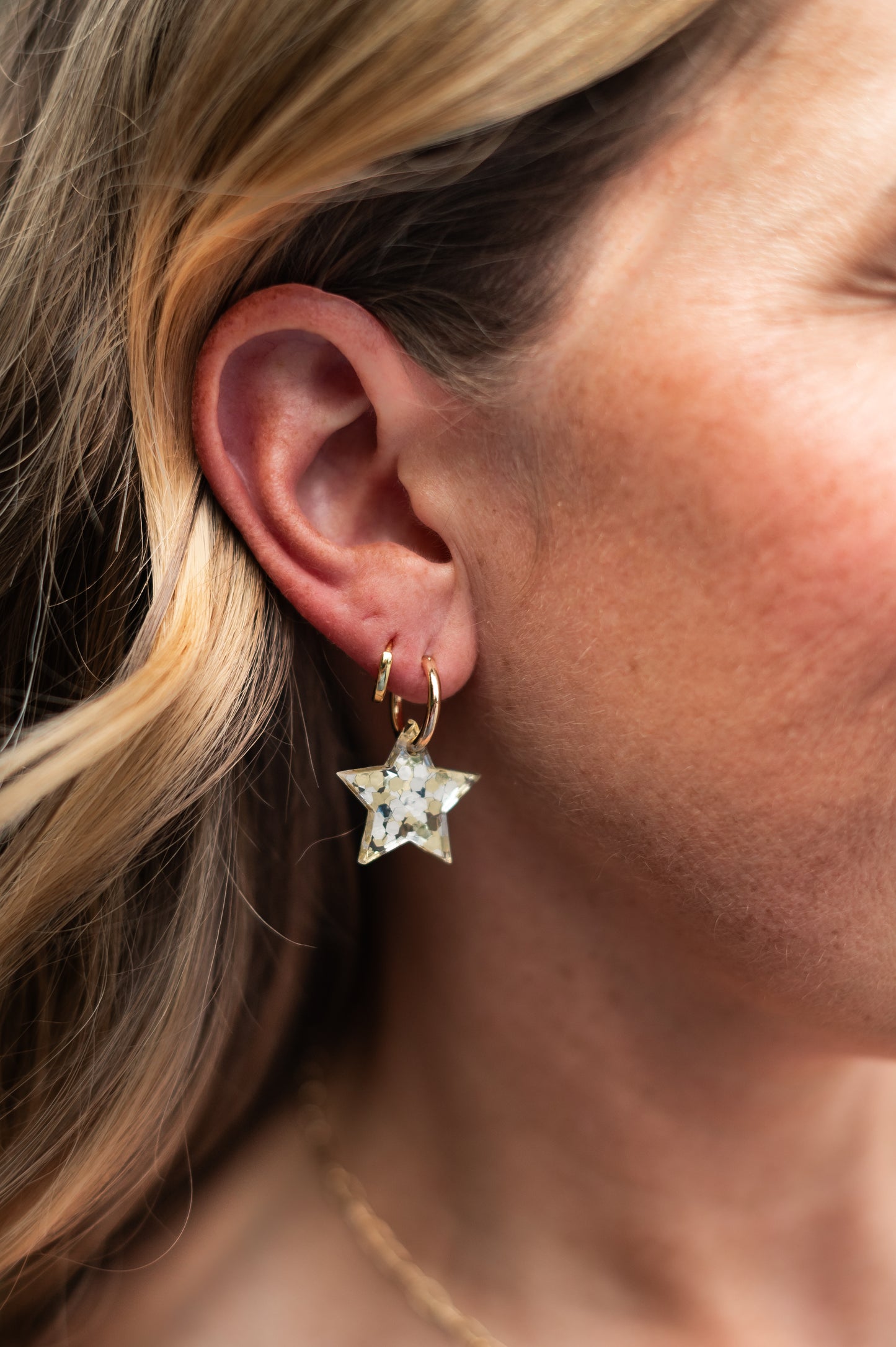 Huggie Hoop Charm Earrings