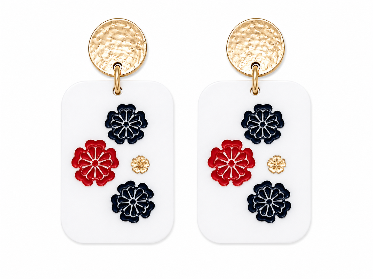 Mahjong Tile Earrings