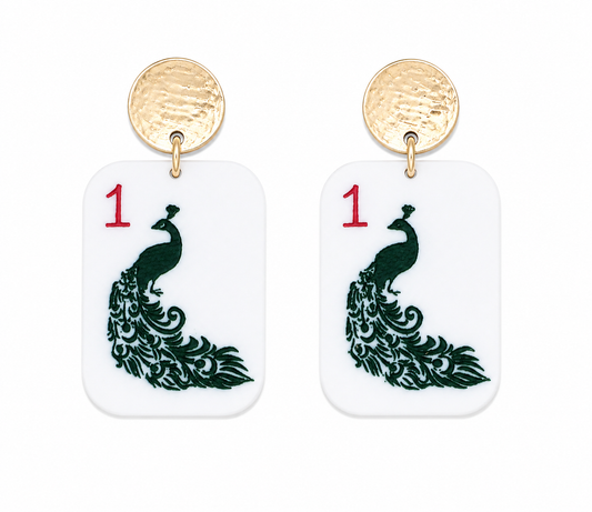 Mahjong Tile Earrings