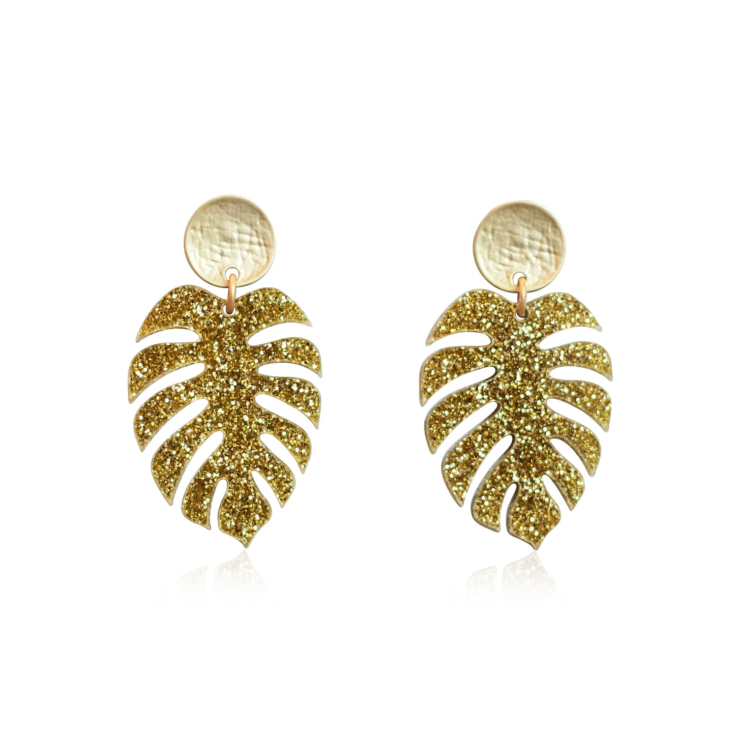Monstera Leaf Acrylic Earrings