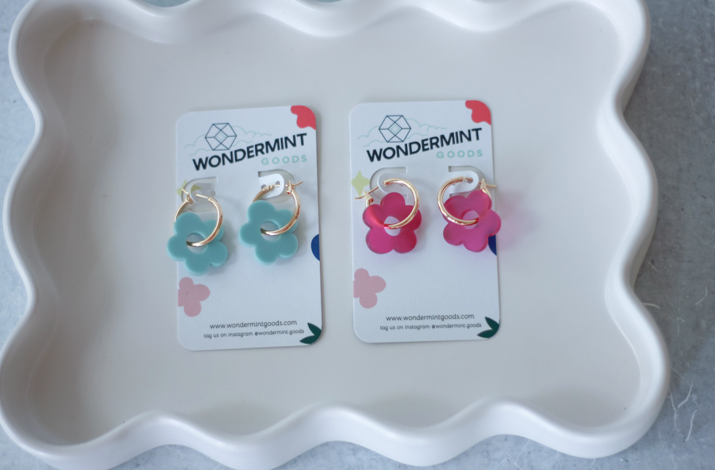 Medium Floral Hoops