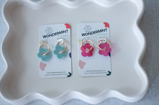 Medium Floral Hoops