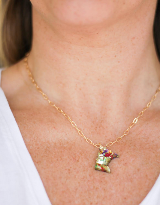 Confetti State Necklace