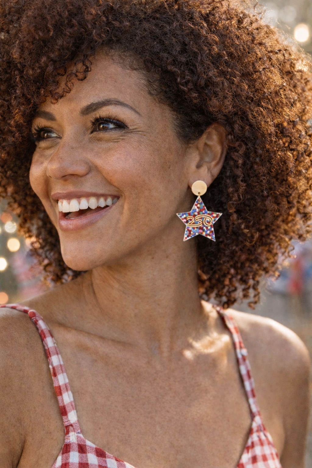 America250 Patriotic Confetti Star Earrings