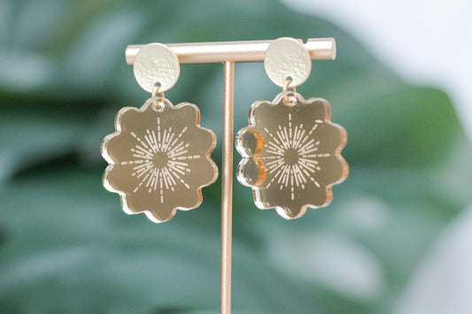 Sunburst Flower Earrings