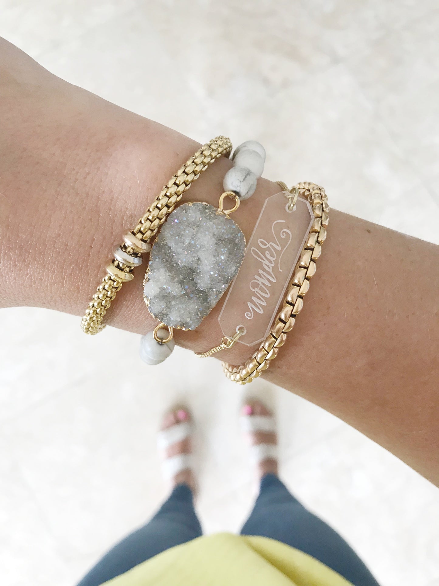 Inspirational Acrylic Bar Chain Bracelet - Wondermint Goods