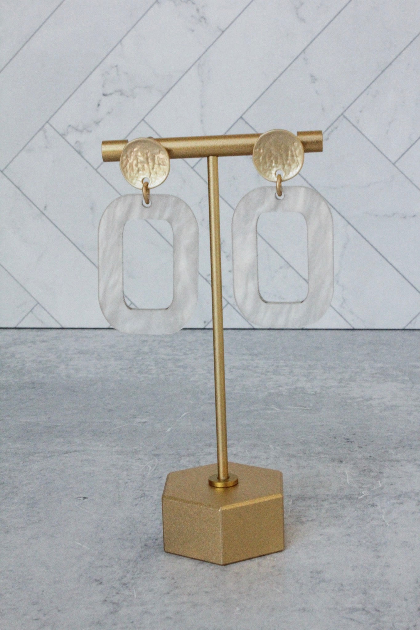 The Rachel - Rectangle Acrylic Earrings