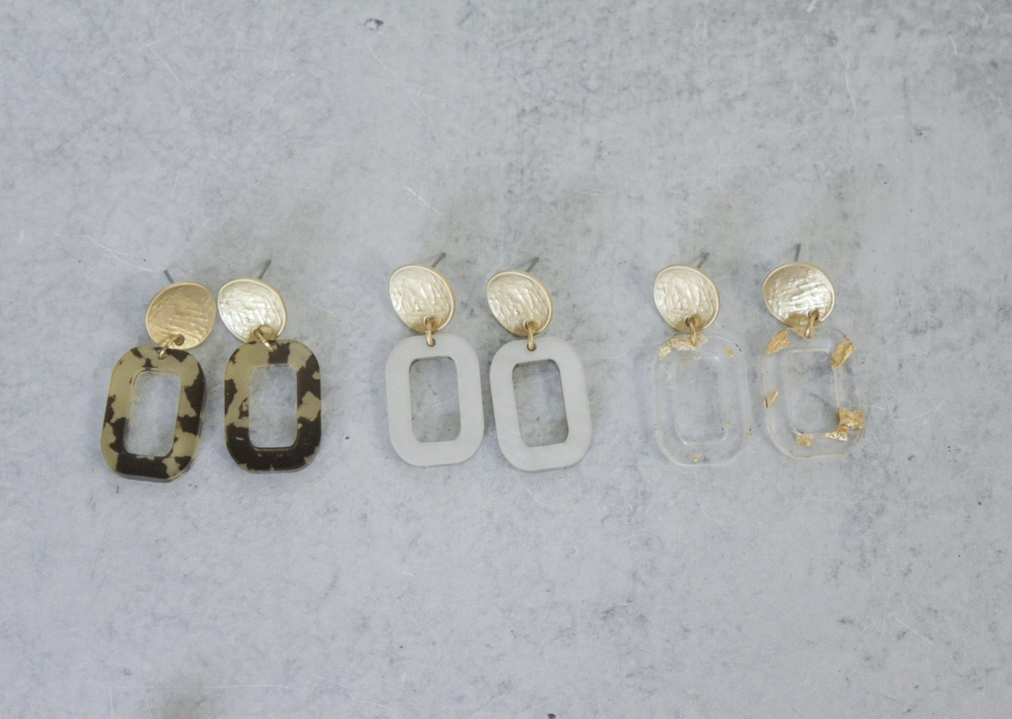 Mini Rectangle Acrylic Earrings