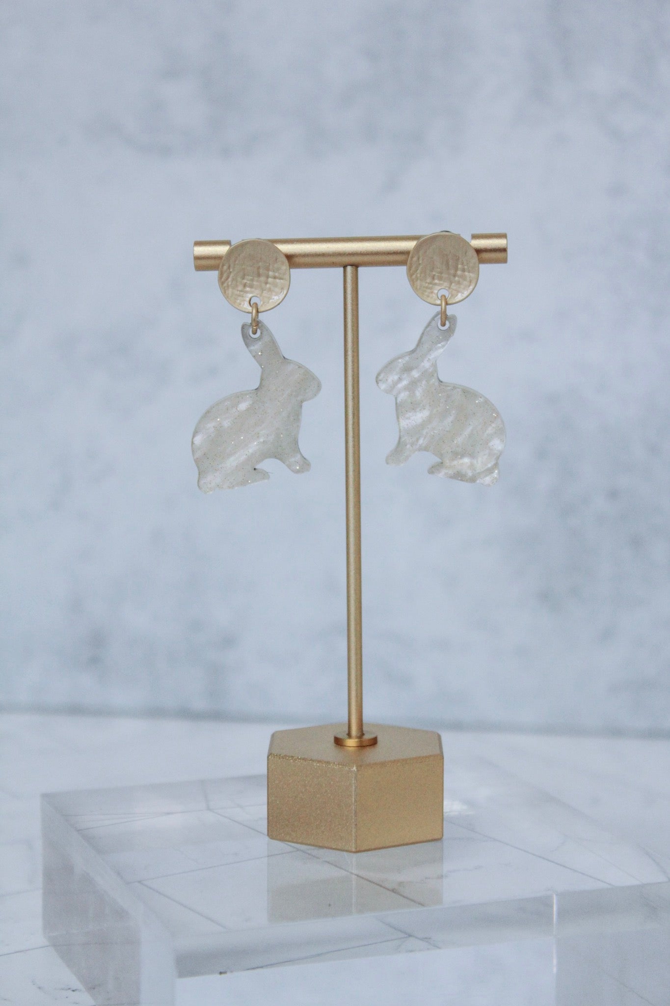 Cream Pearl Bunny Earrings
