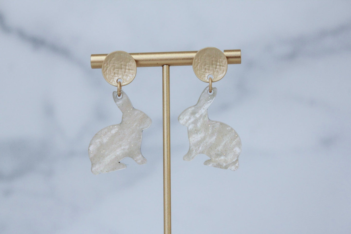 Cream Pearl Bunny Earrings