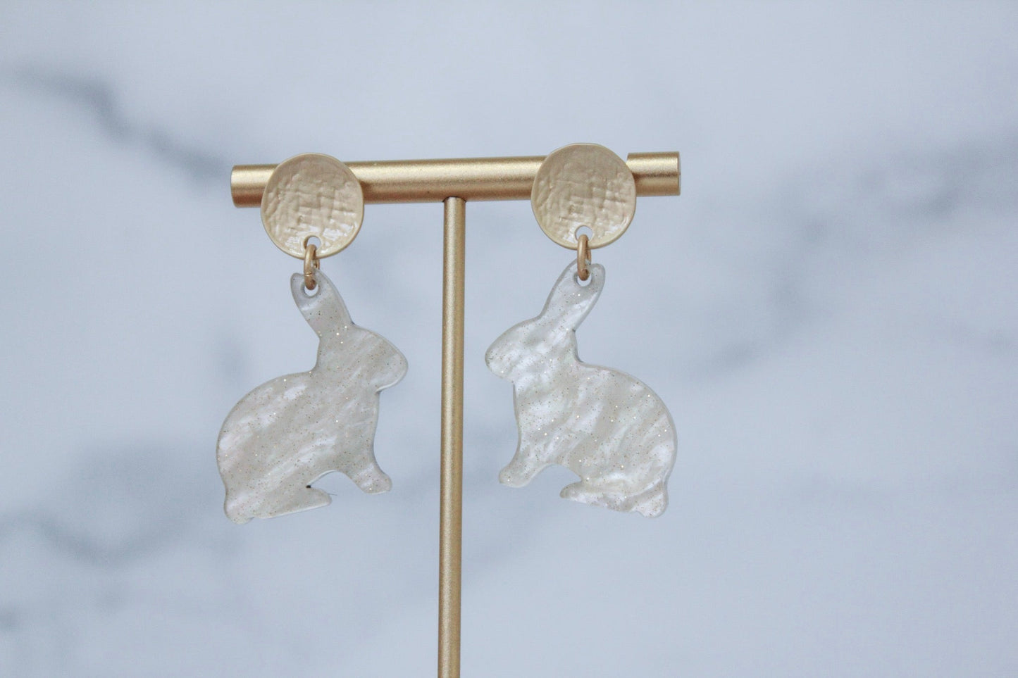 Cream Pearl Bunny Earrings