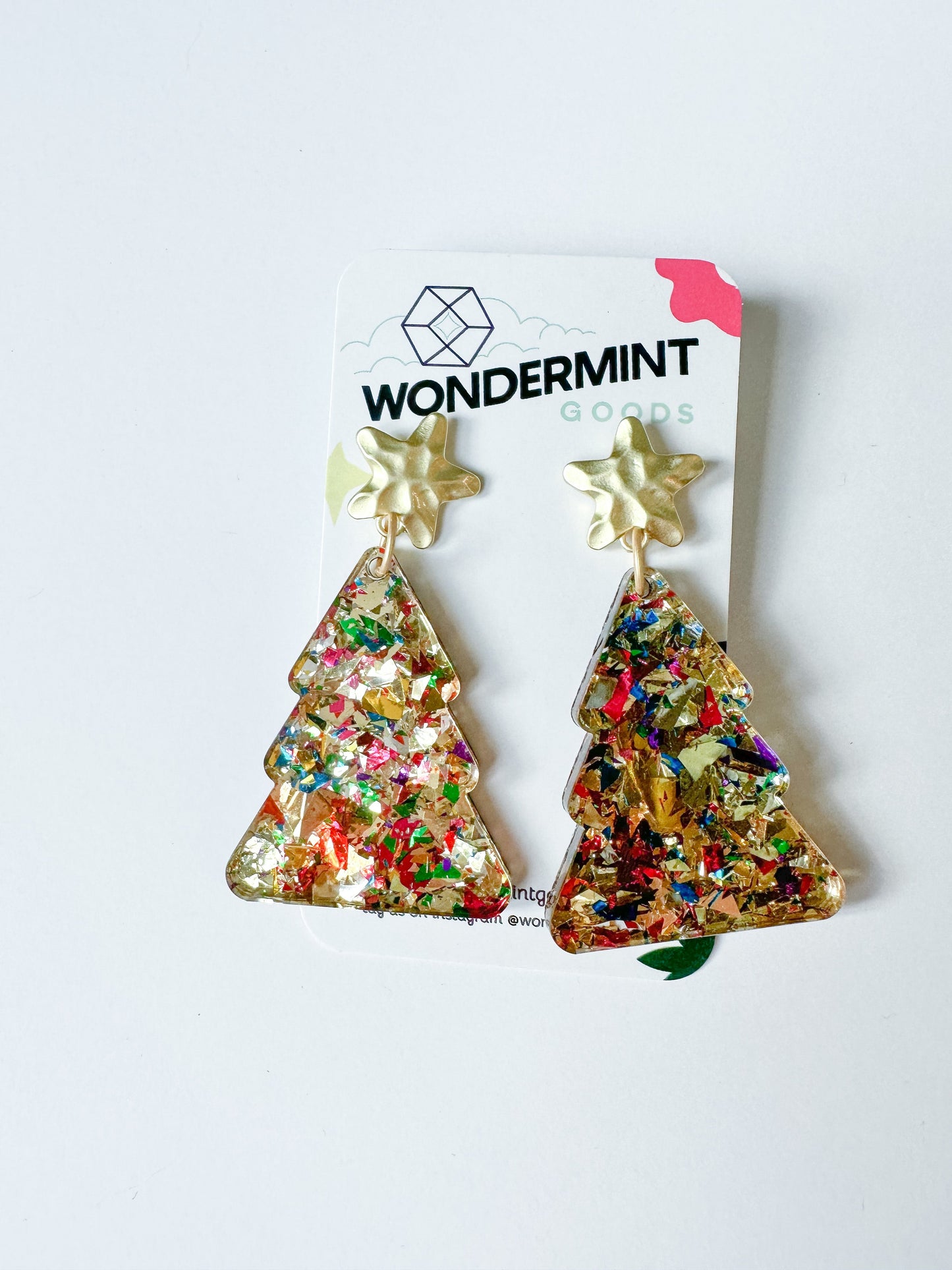 Confetti Christmas Tree Earrings