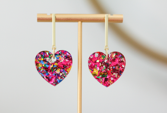 Heart Drop Earrings