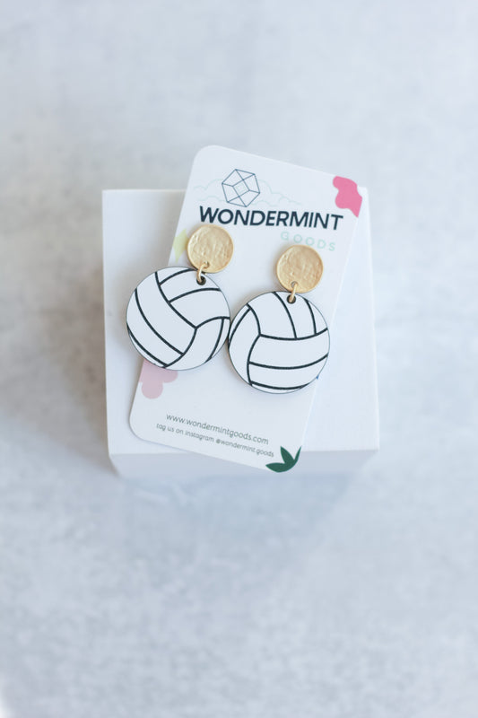 Volleyball Acrylic Earrings