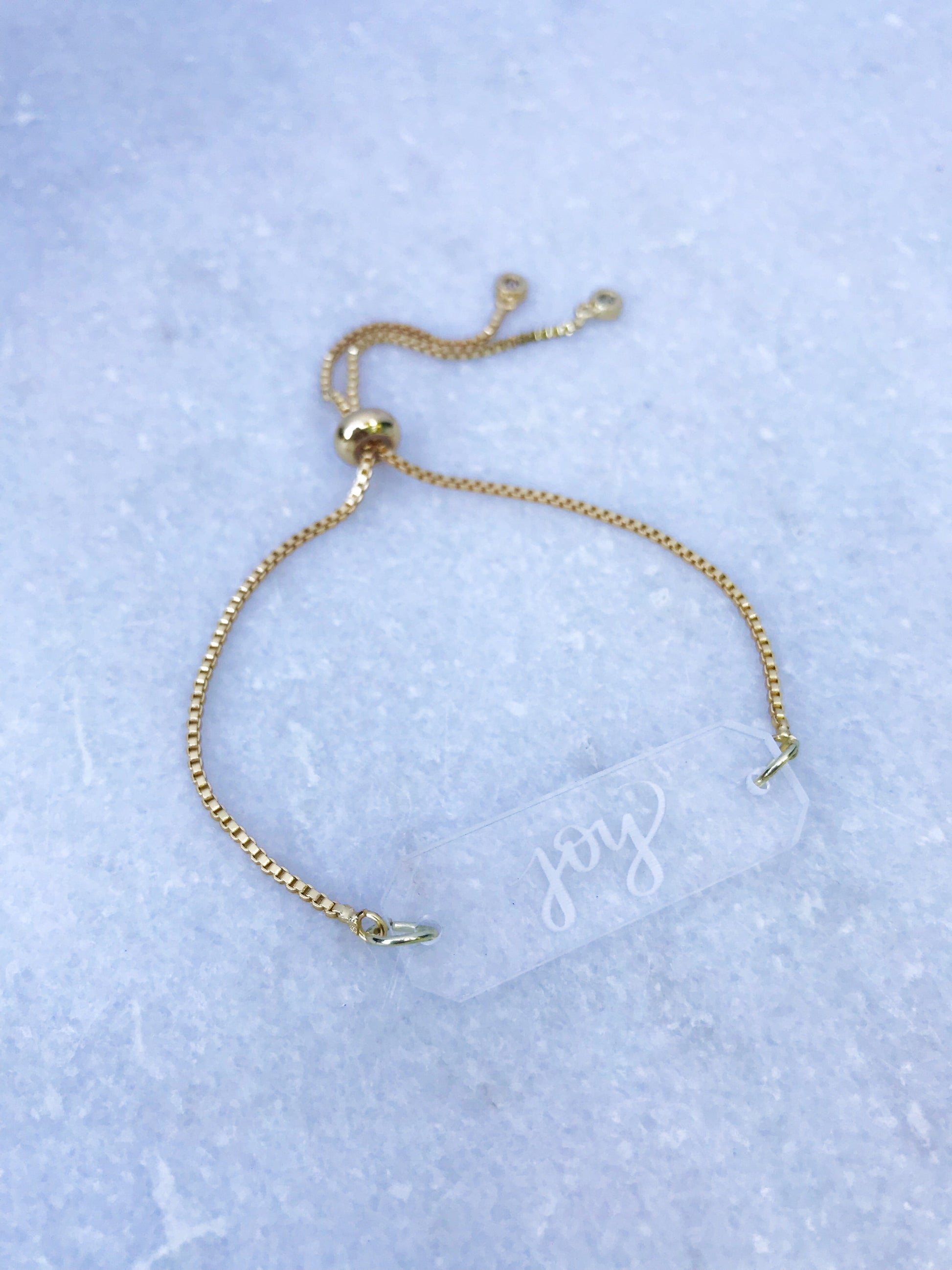 Inspirational Acrylic Bar Chain Bracelet - Wondermint Goods